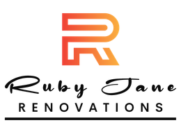 Logo for Ruby Jane Renovations: stylized orange "R" above cursive "Ruby Jane" and text "RENOVATIONS".