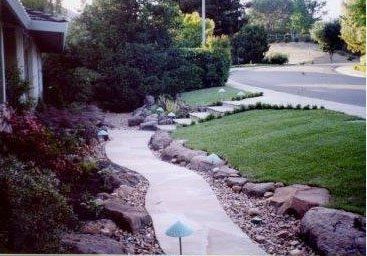 landscaping and walkways