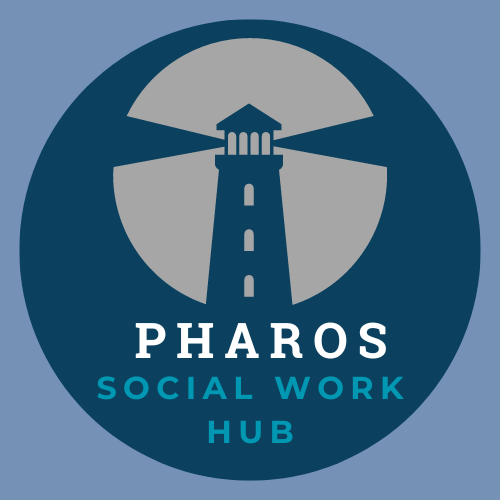 A logo for the pharros social work hub