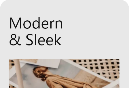 website template card that says Modern & Sleek