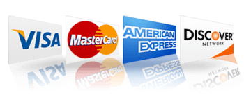 visa, mastercard, discover, american express accepted logo