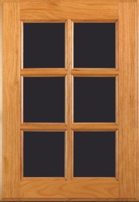 cabinet door with 6 divided lites