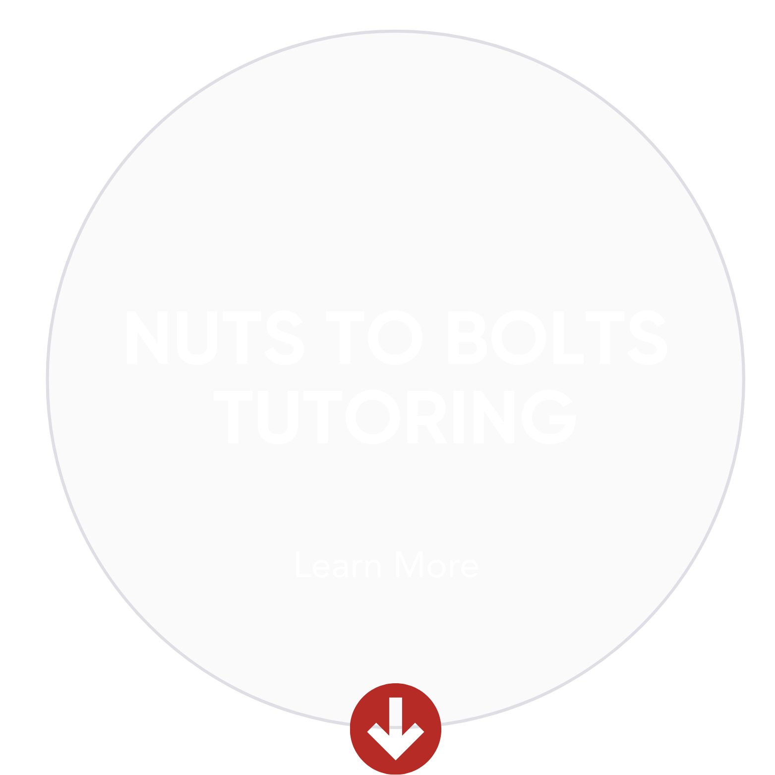 White circle with the words