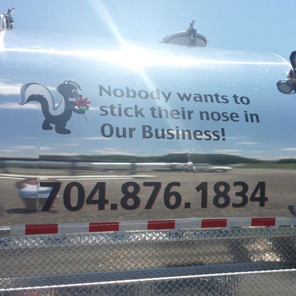 Tank of the Truck — Statesville, NC — Lentz Septic Tank Service