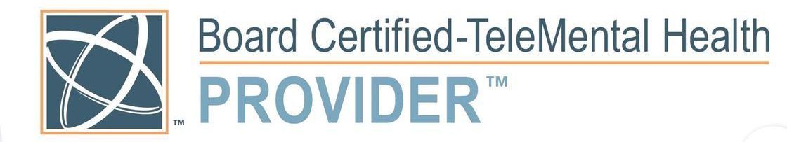 A logo for board certified telemental health provider