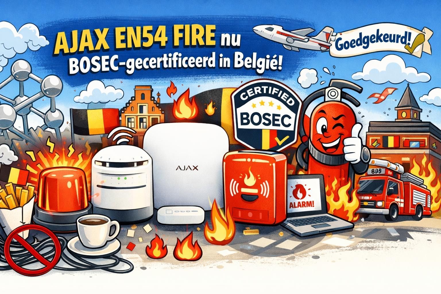 AJAX EN54 FIRE nu officieel BOSEC-gecertificeerd in België