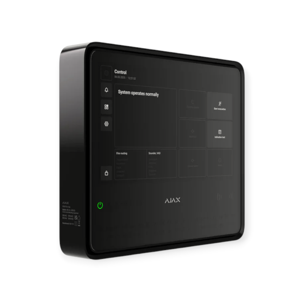 AJAX EN54 Fire Hub Jeweller zwart zijkant