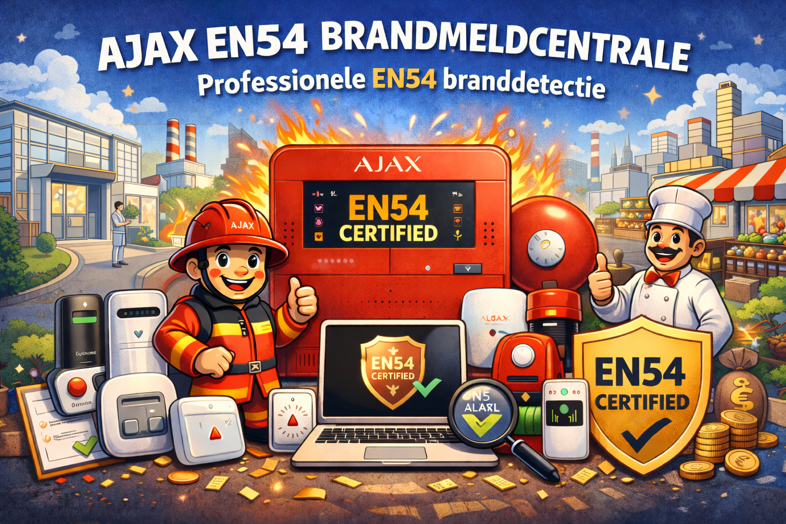 AJAX EN54 brandmeldcentrale – Gecertificeerde branddetectie