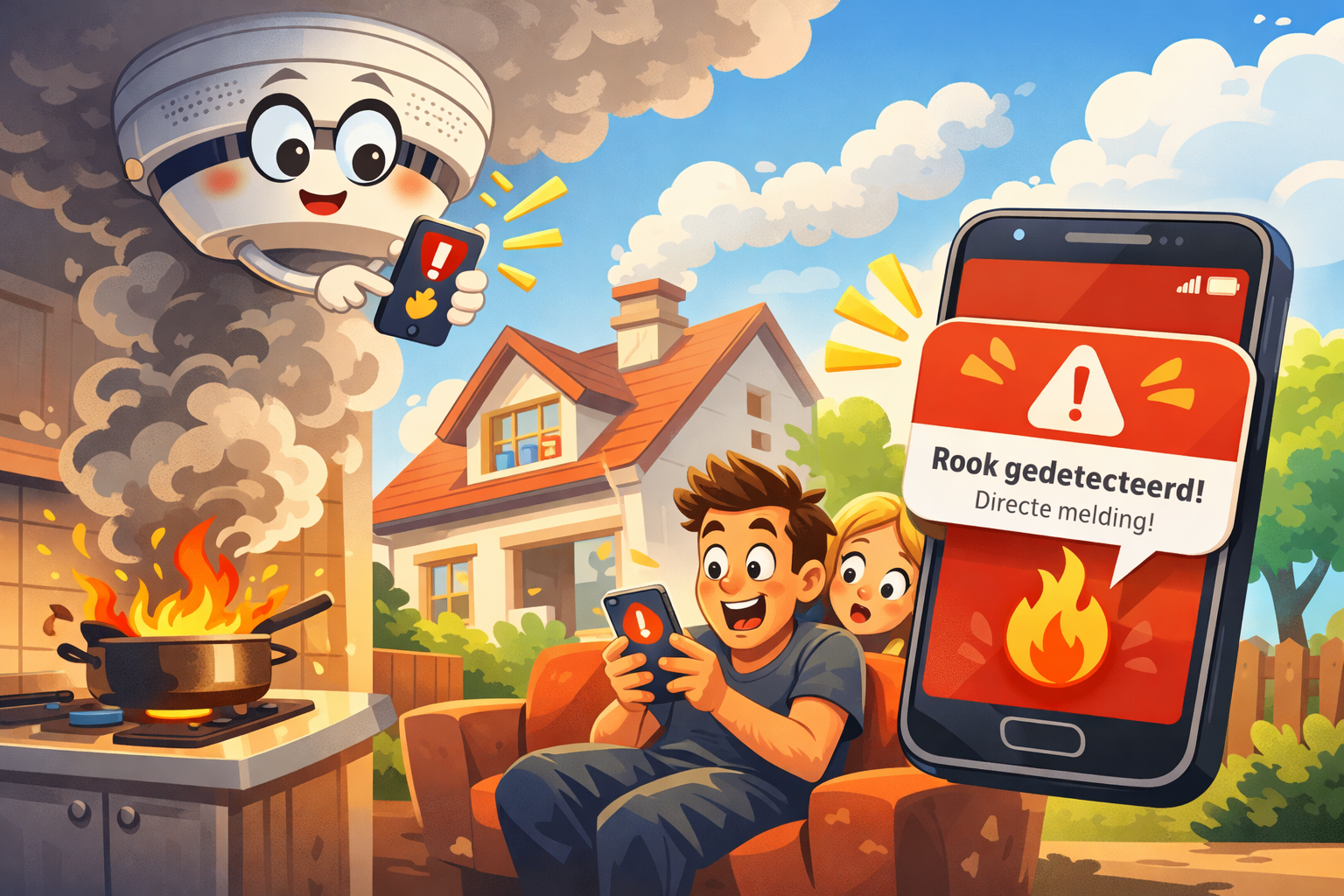 AJAX FireProtect rookmelder met app meldingen