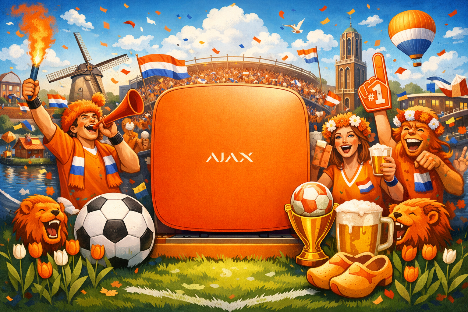 AJAX HUB Oranje , het hart van jouw beveiliging in Nederlands elftal stijl