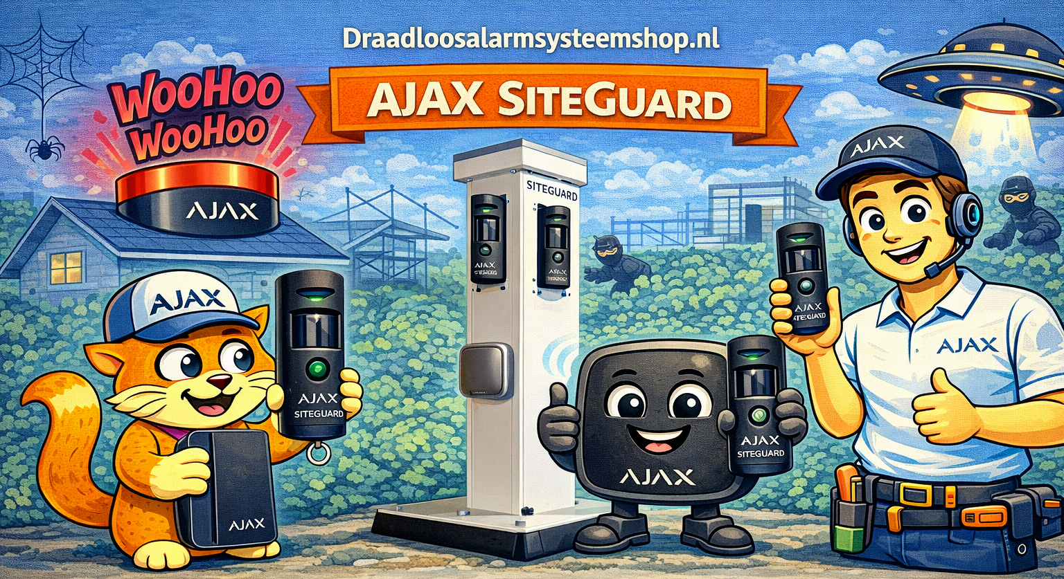 AJAX SiteGuard - Slimme draadloze beveiliging voor bouwplaatsen en tijdelijke locaties