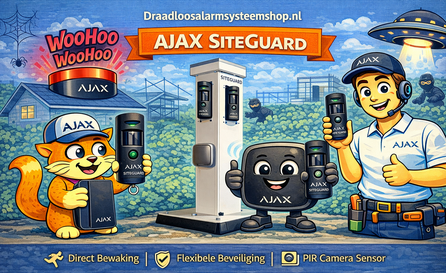 AJAX SiteGuard – draadloze beveiliging voor bouwplaatsen en tijdelijke objecten