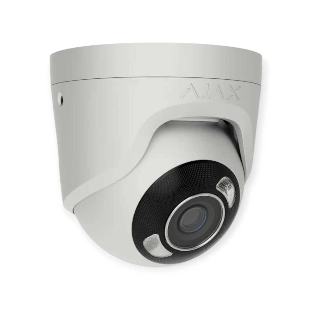 AJAX TurretCam HL IP-camera wit – Slimme beveiligingscamera met hoge resolutie