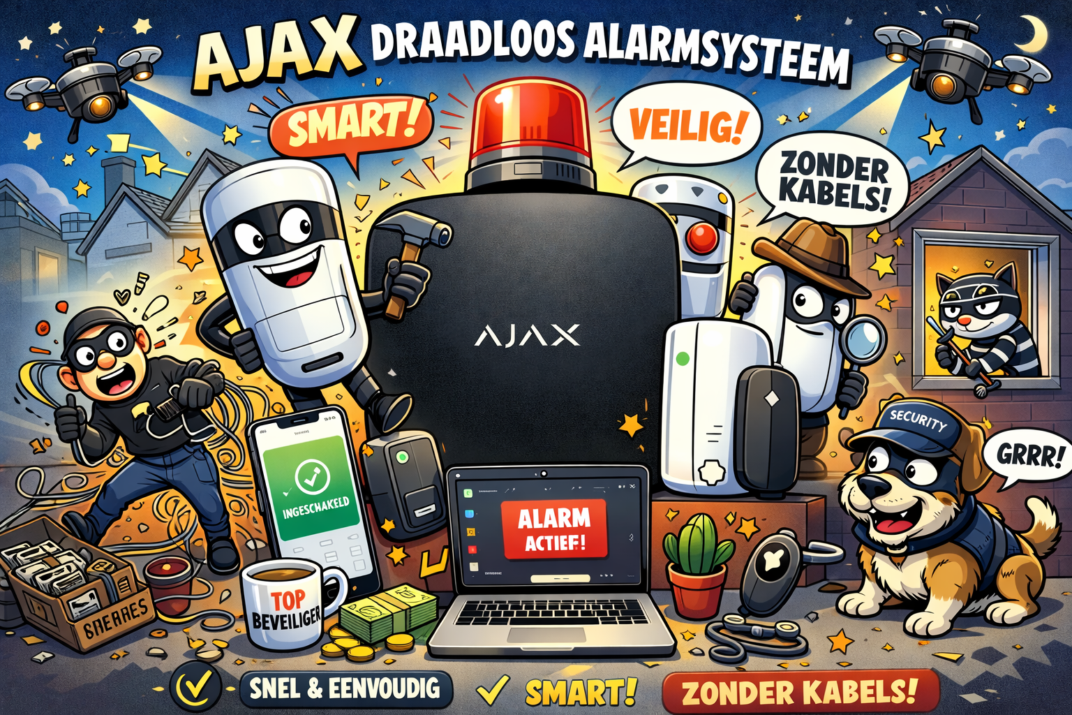 AJAX draadloos alarmsysteem vs. traditionele alarmsystemen