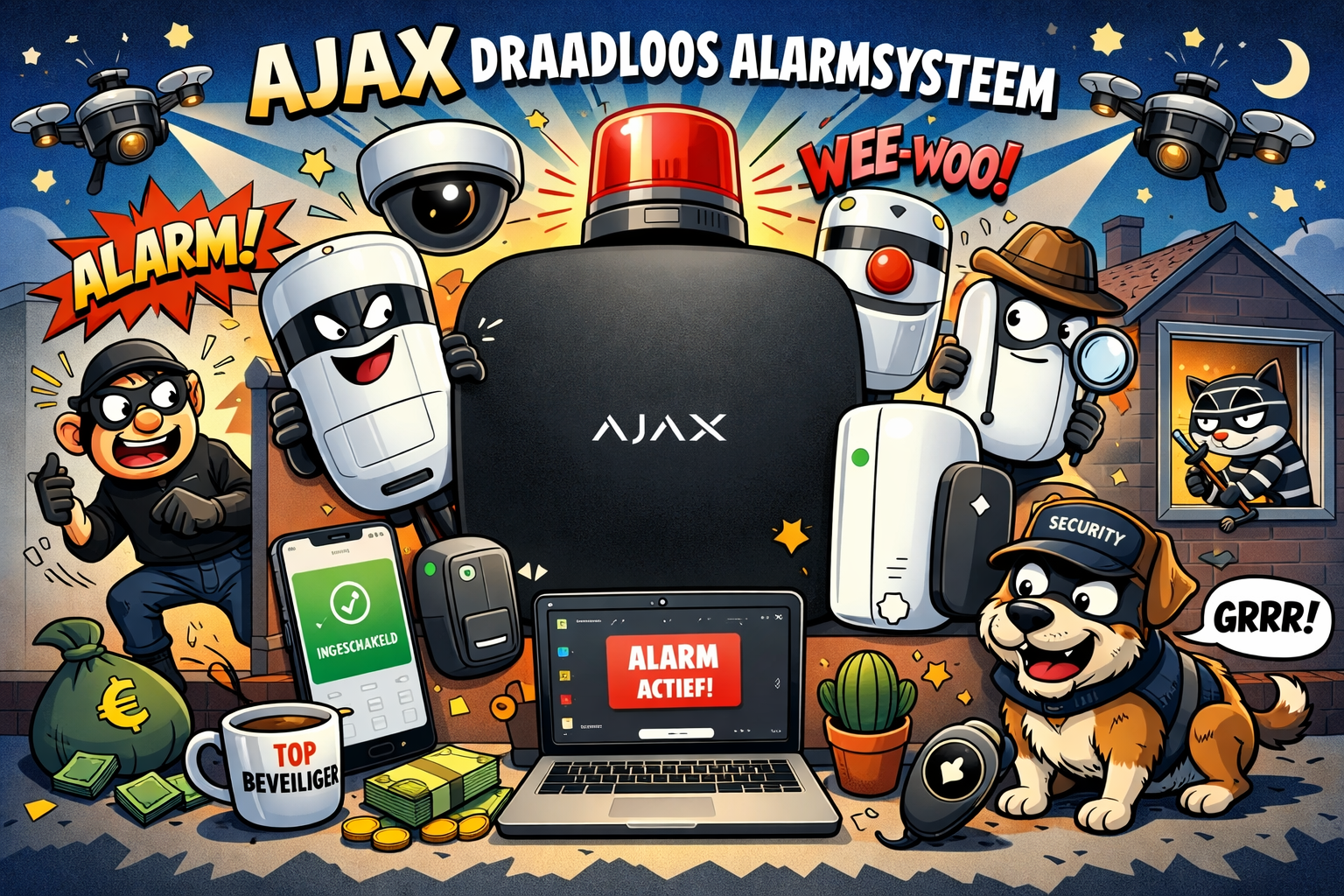 AJAX draadloos alarmsysteem