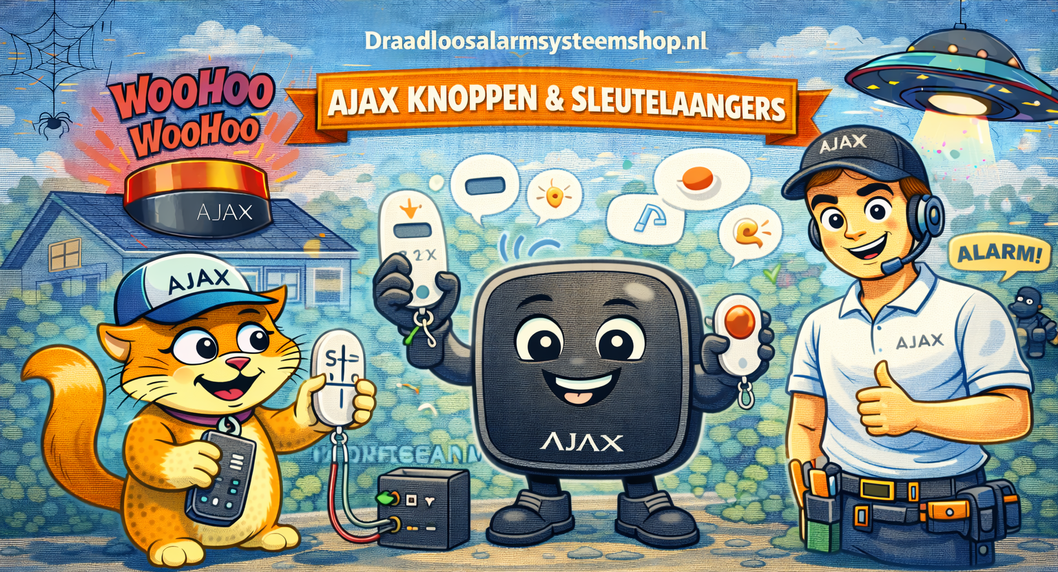 AJAX knoppen en sleutelhangers categorie afbeelding