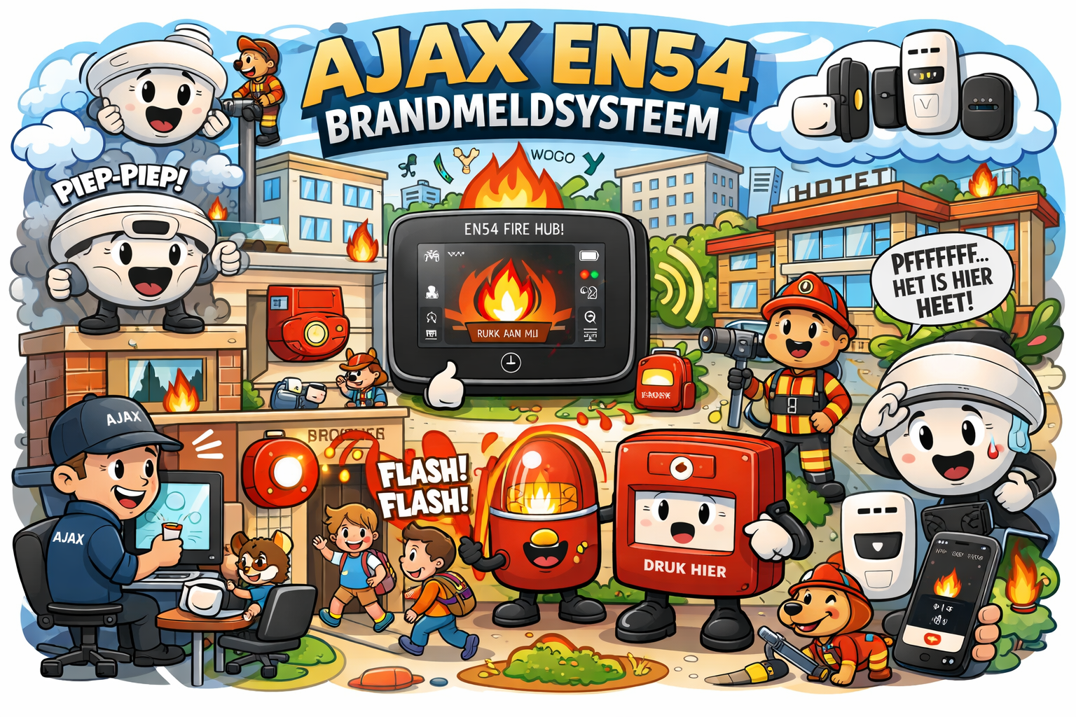 Ajax EN54 line brandmeldcentrale