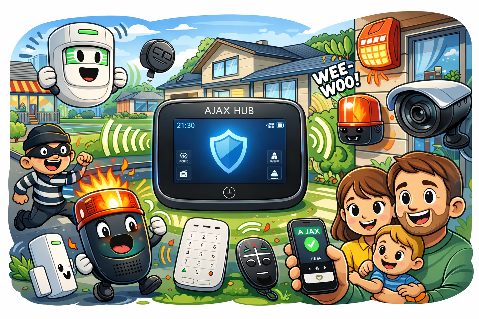 Ajax EN54 line draadloos alarmsysteem