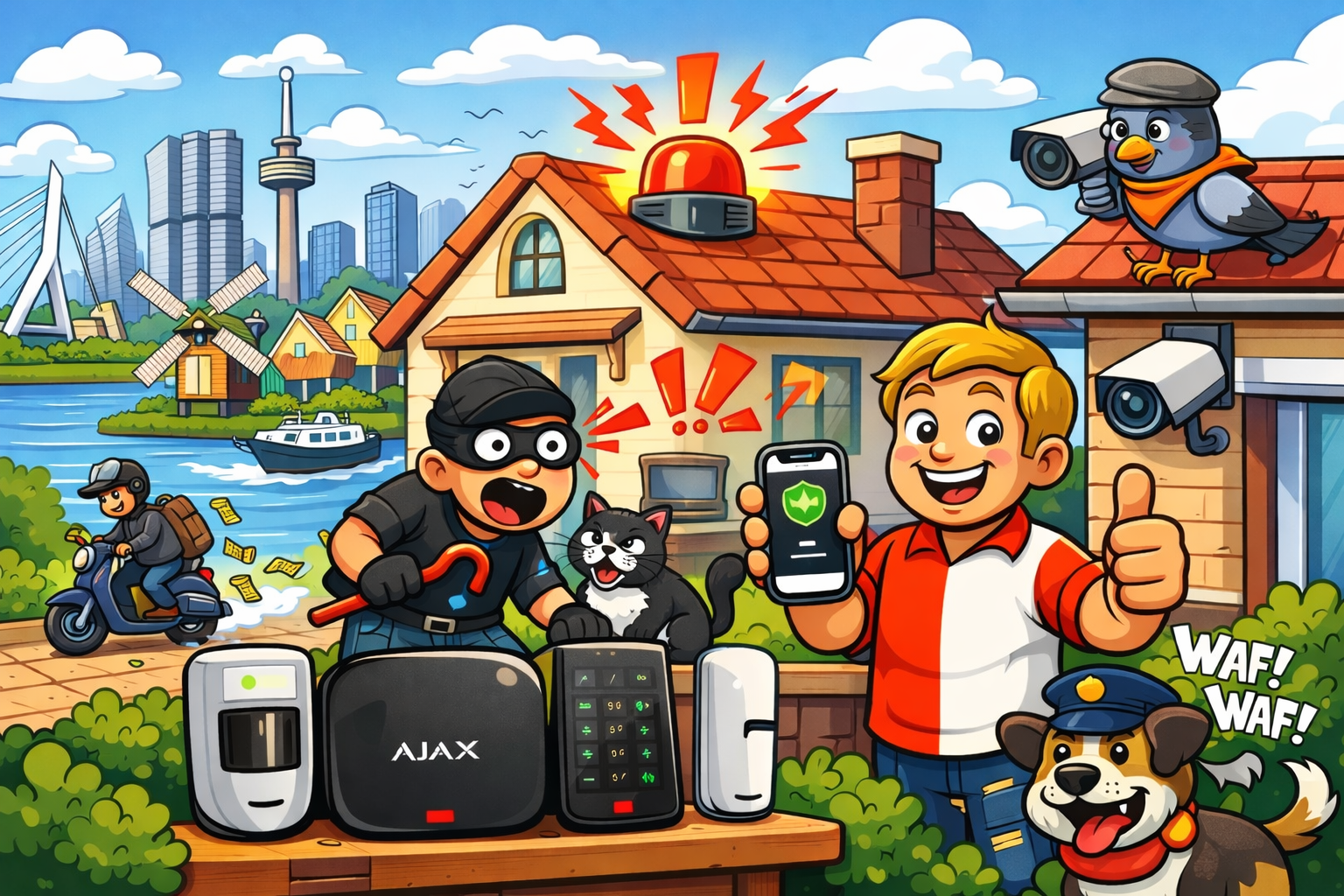 Draadloos alarmsysteem Rotterdam - Erkend AJAX installateur