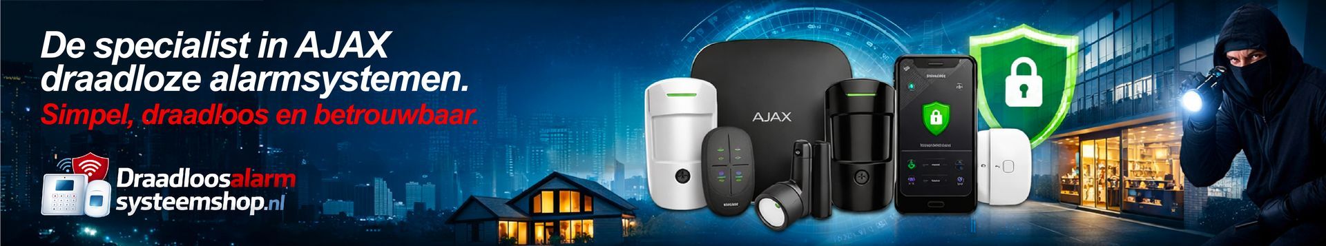 Draadloosalarmsysteemshop - Website banner home
