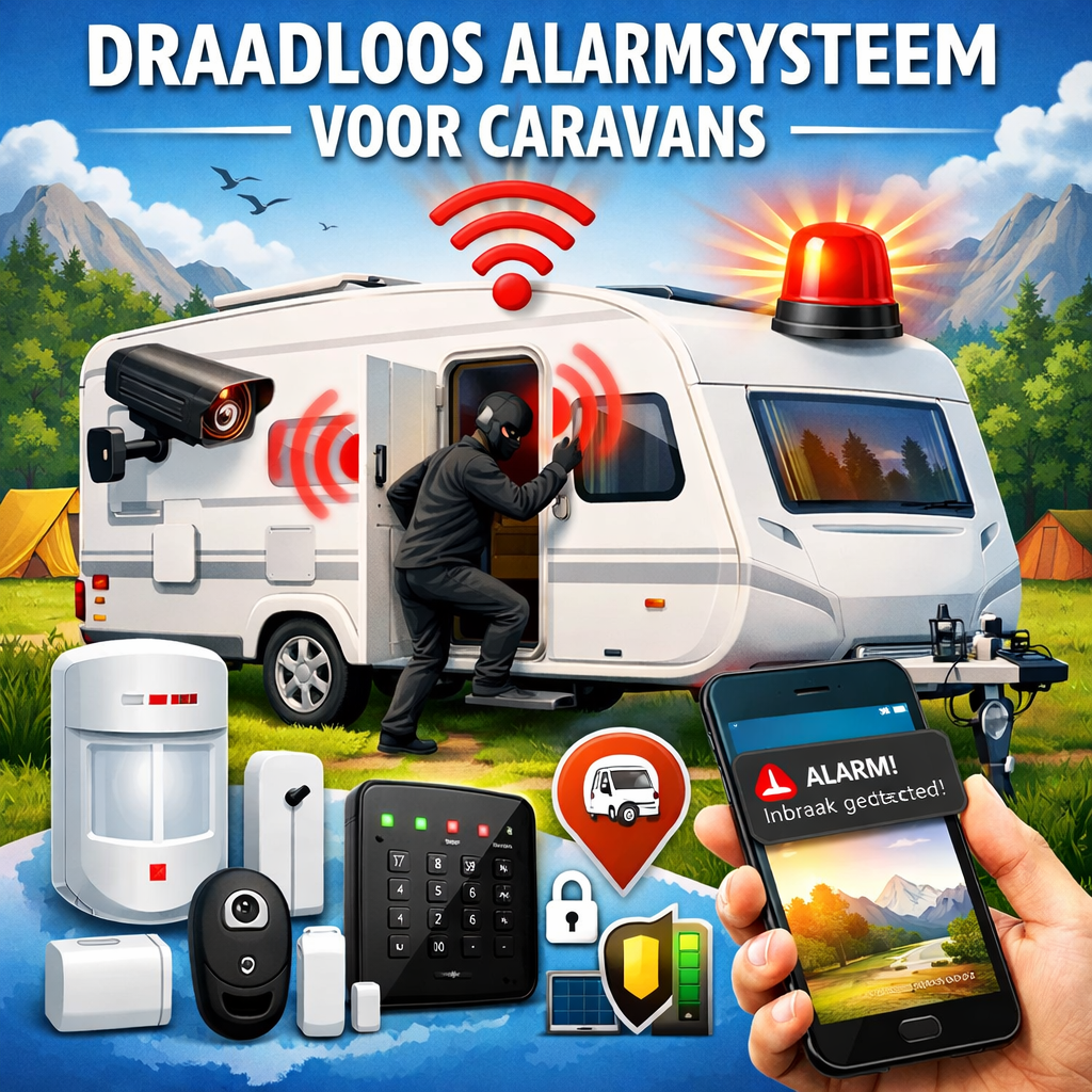 Nieuw draadloos alarmsysteem voor caravans – veilig op reis in elk seizoen