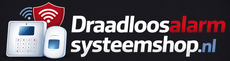 Logo draadloosalarmsysteemshop kleur zwart