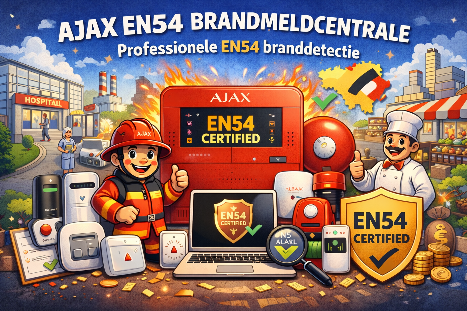 Professionele EN54 branddetectie voor zakelijke en utilitaire toepassingen