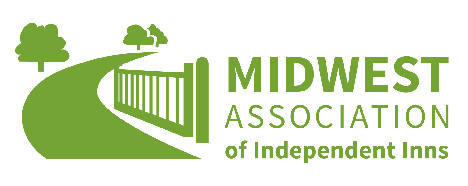 A logo for the wisconsin bed and breakfast association