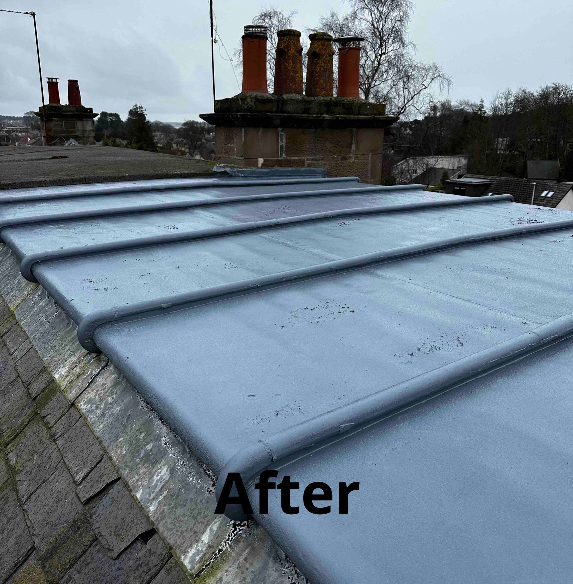 Flat roof coated in Acrypol paint