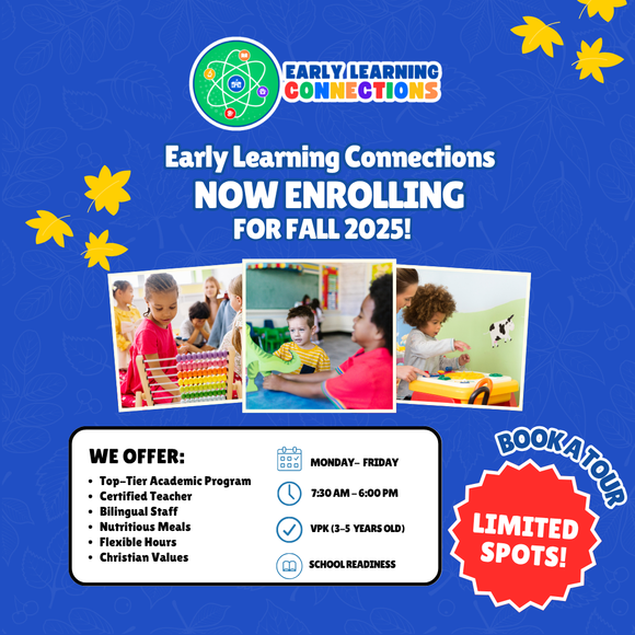 Early learning connections is now enrolling for fall 2025