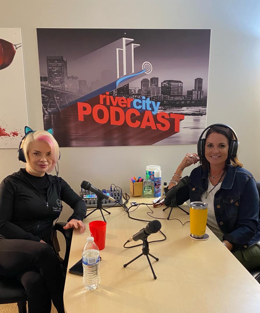 river city podcast in studio with kristen peck with areola restoration center