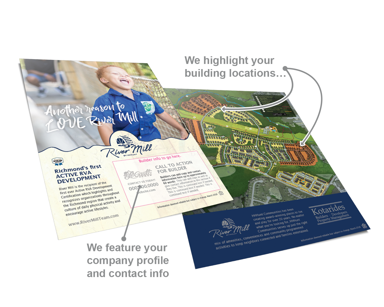 We highlight your building locations , we feature your company profile and contact info.