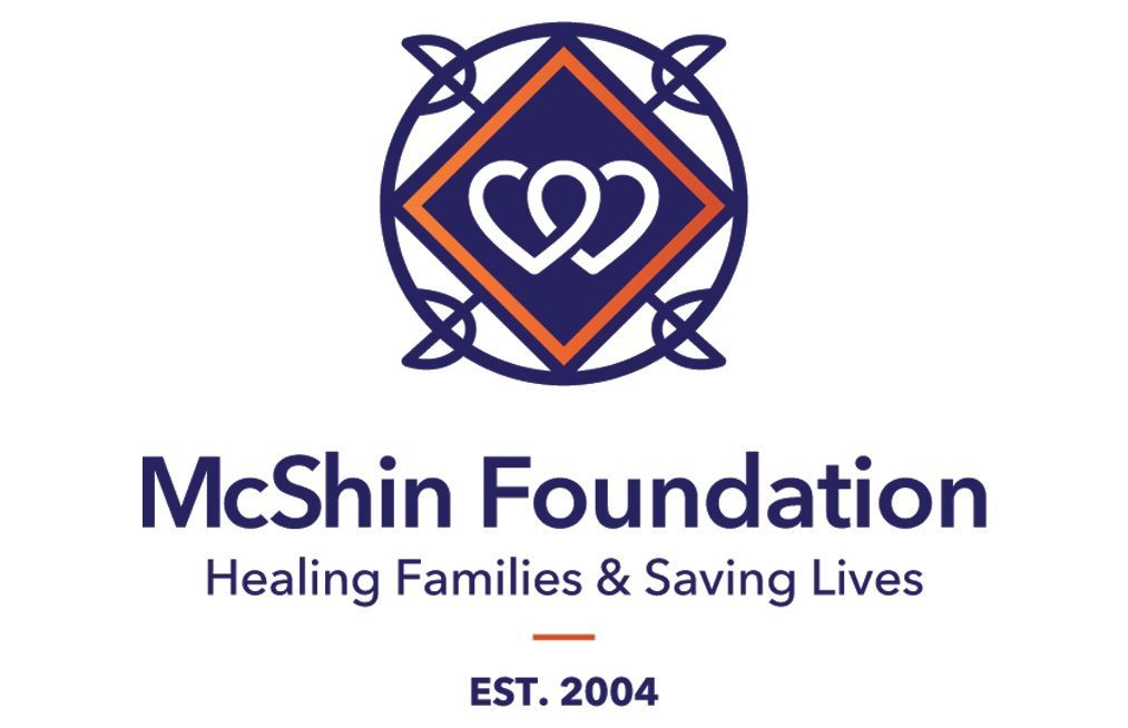 The logo for the mcshin foundation healing families and saving lives