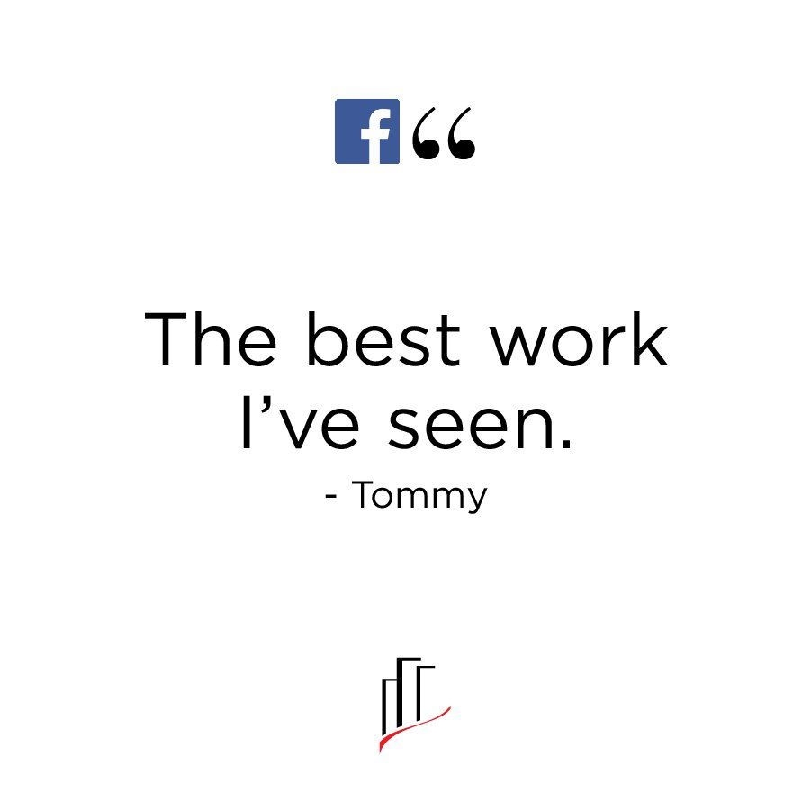 A quote from tommy that says `` the best work i 've seen . ''