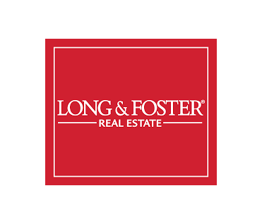 The long & foster real estate logo is red and white.