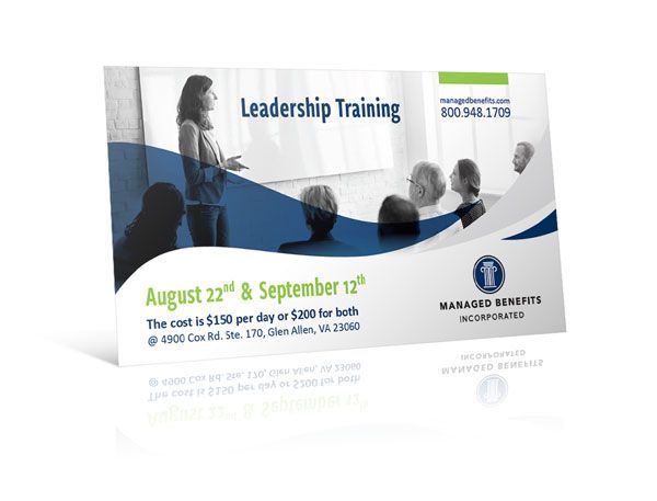 A flyer for a leadership training on august 22nd and september 12th
