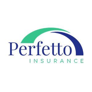 A blue and green logo for perfetto insurance