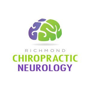 A logo for richmond chiropractic neurology with a brain