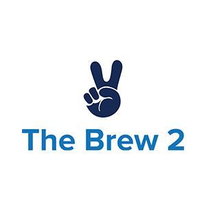 The logo for the brew 2 shows a hand giving a peace sign.