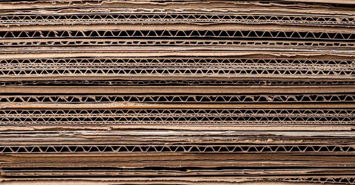 Stack of corrugated cardboard with visible fluted layers.