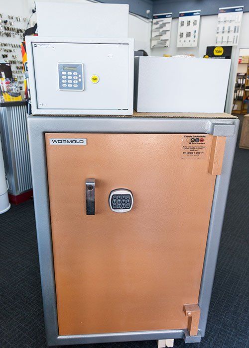 Large Silver Safe with Copper Door — Darwin Locksmiths & Hardware in Stuart Park NT