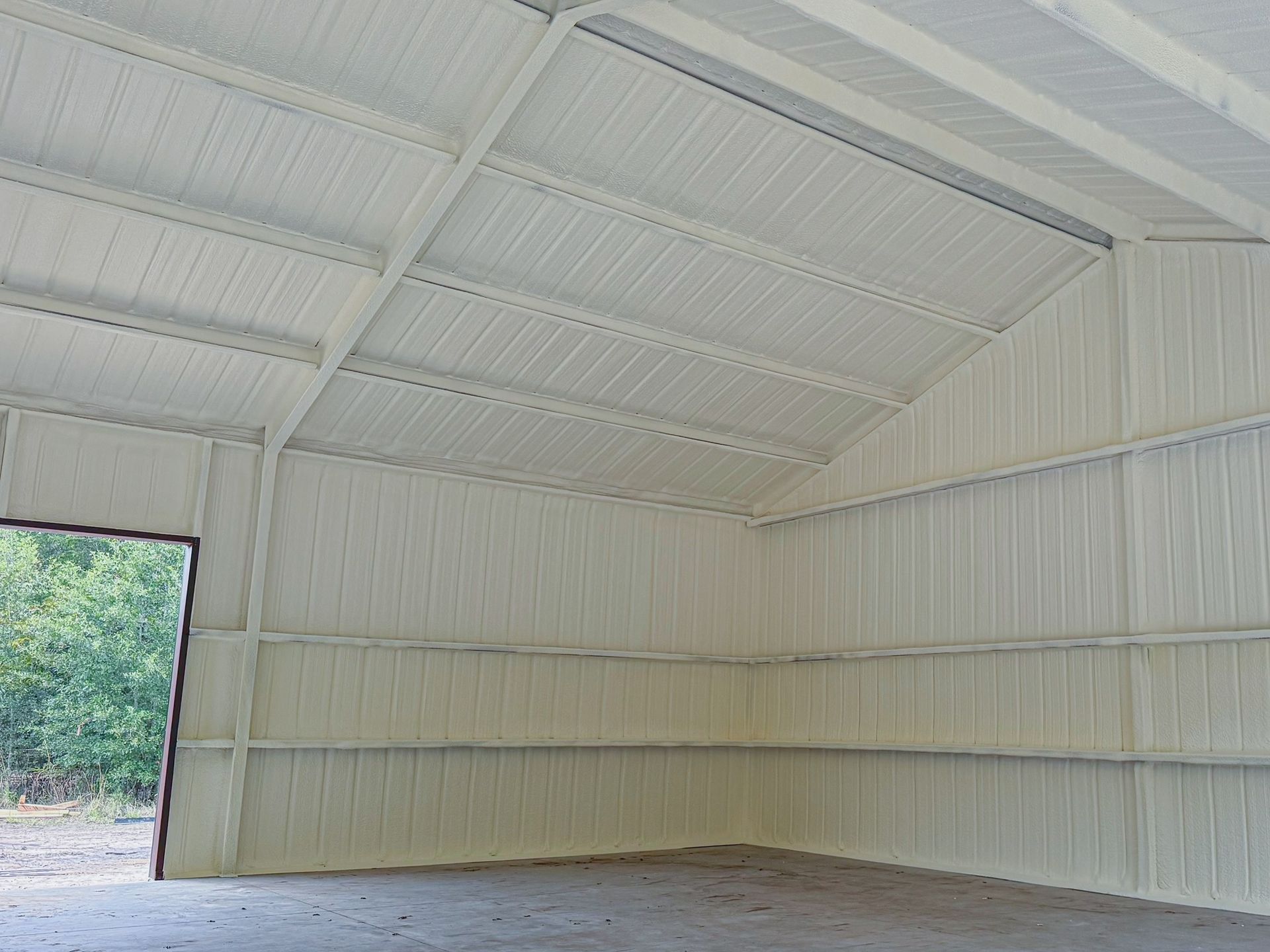 Spray foam insulation for barn