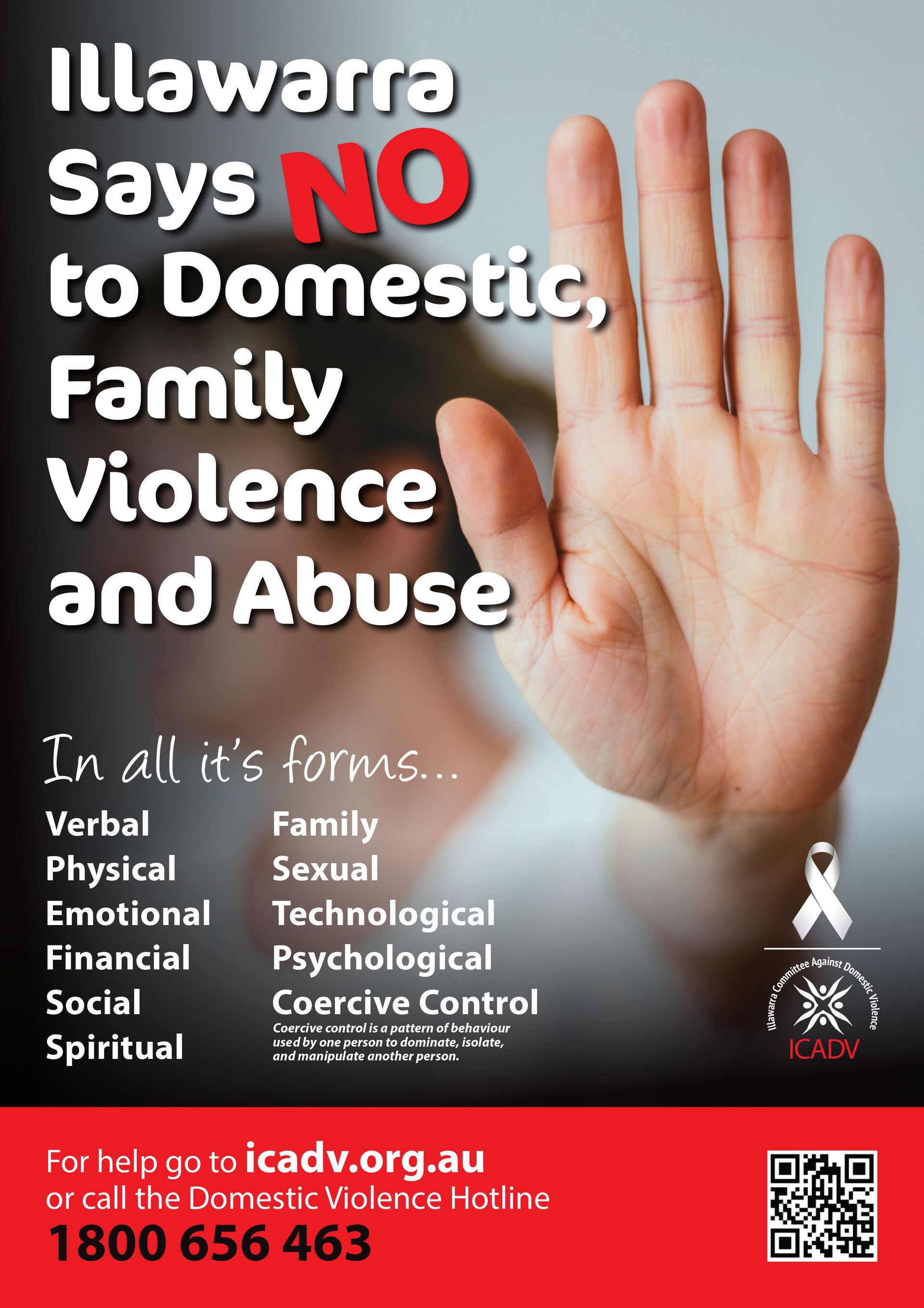 ICADV DV community awareness poster