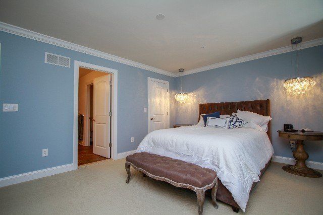 Bedroom with Blue walls - Painters in Jarrettsville, MD