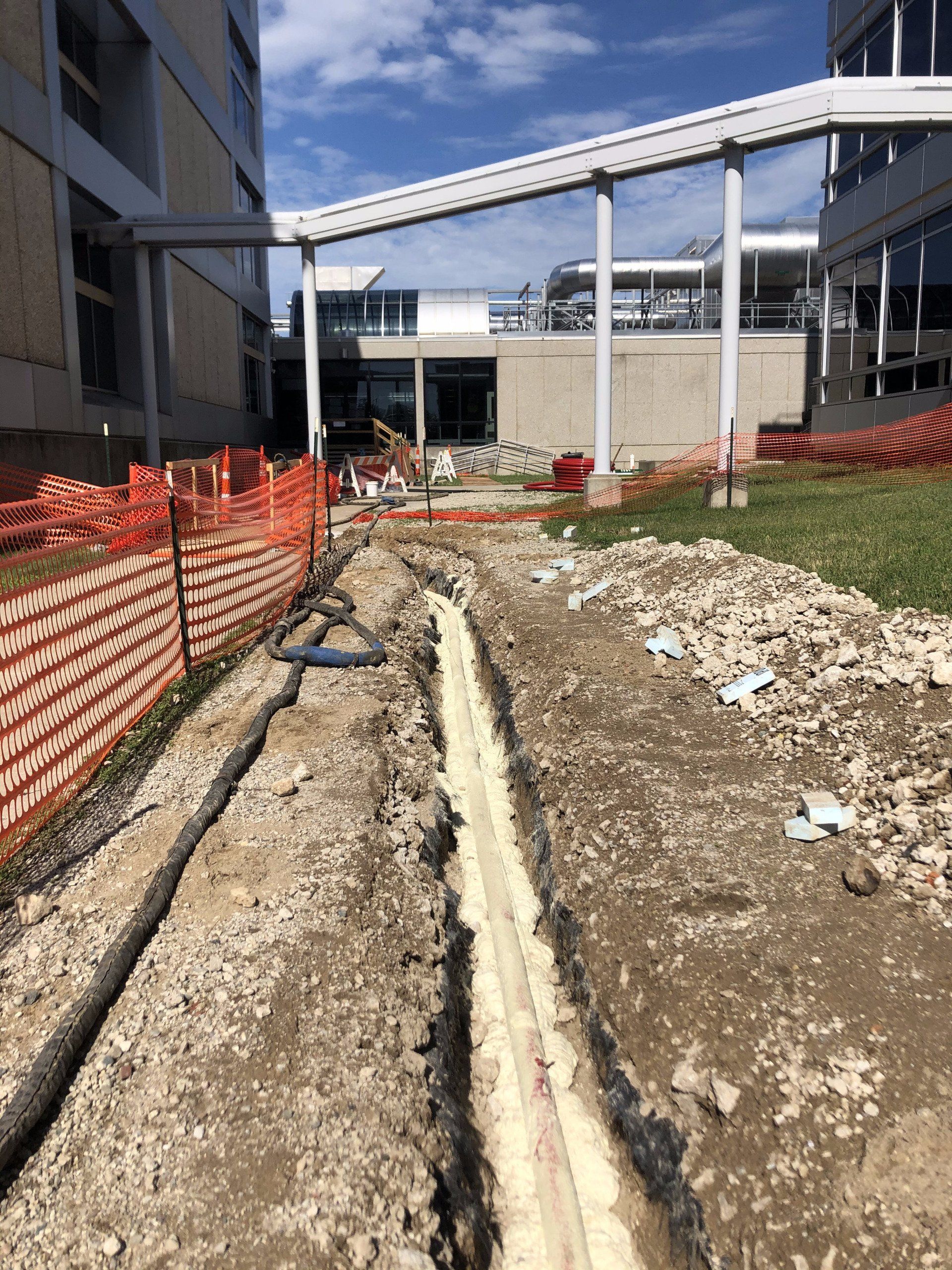 Spray Foam Pipe Installation