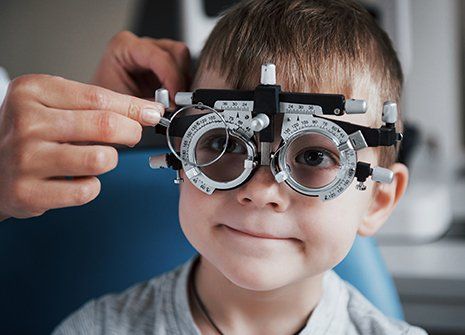 Little Boy Having Eye Examination — Culver City, CA — Friedman Optometry