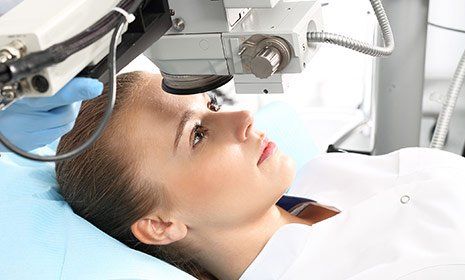 Woman During Lasik Treatment — Culver City, CA — Friedman Optometry