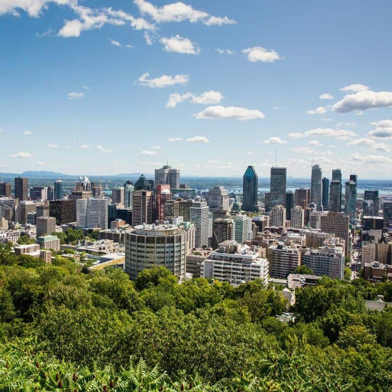 An aerial view of Montreal
