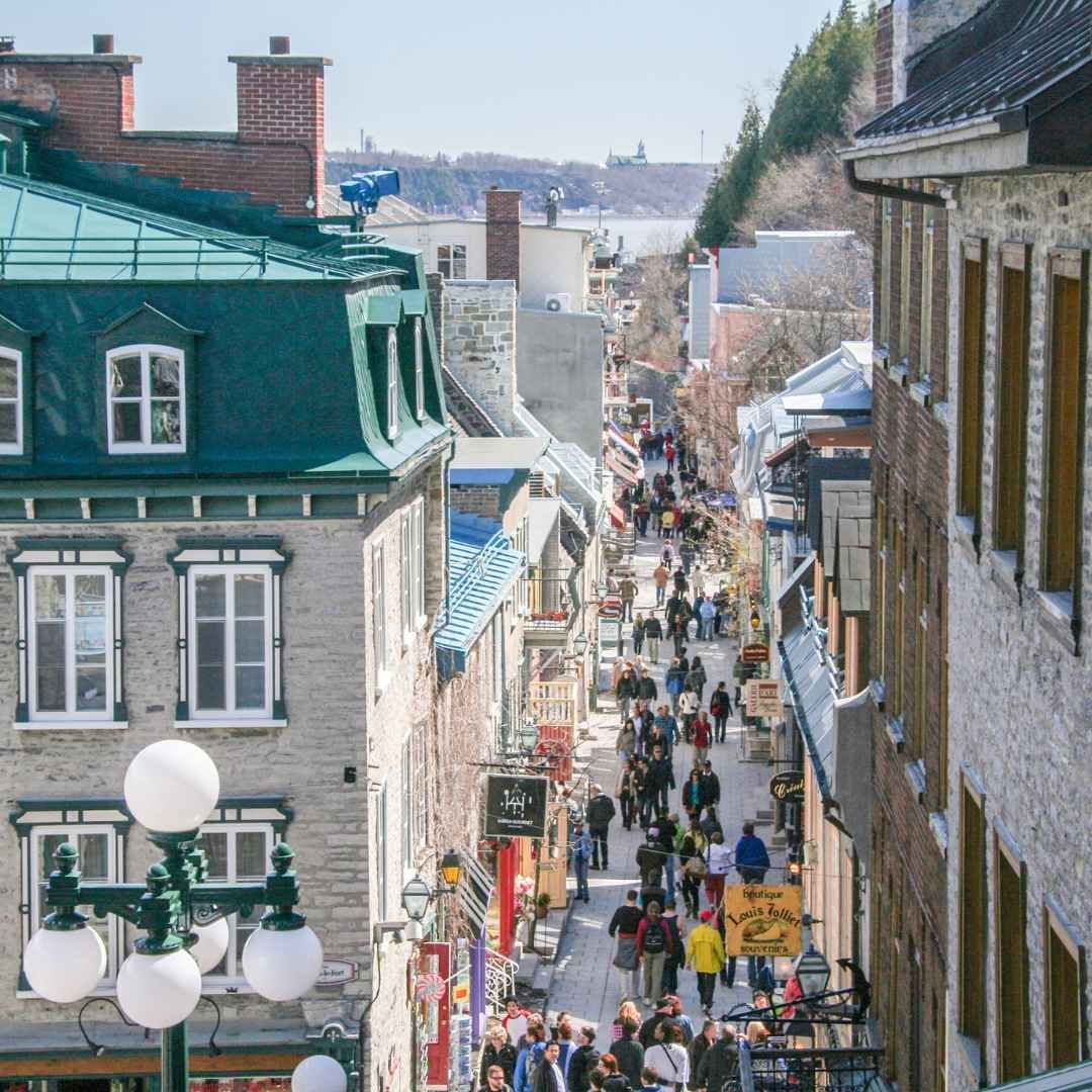 Old Quebec City: busy street
