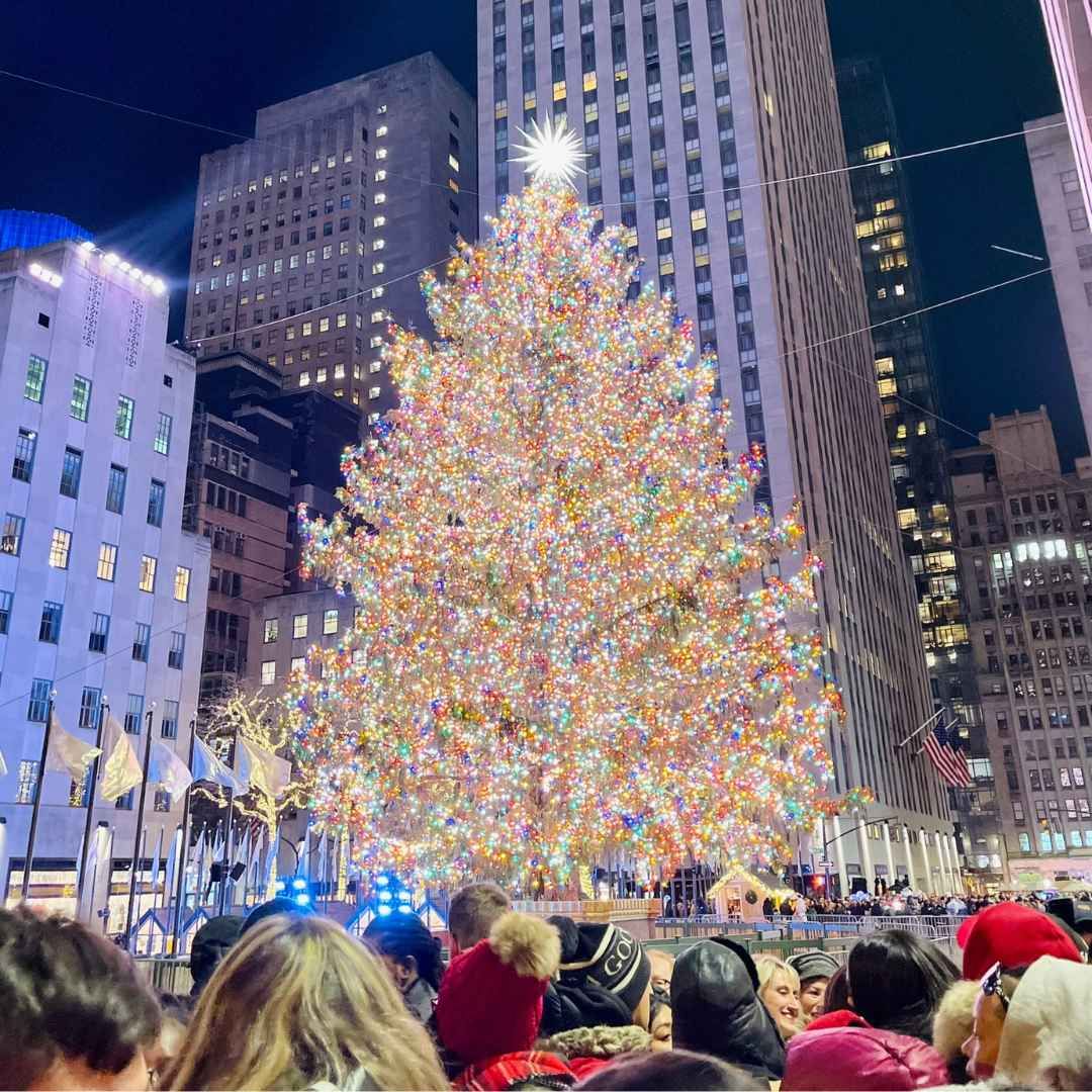 Rockefeller christmas tree in New York